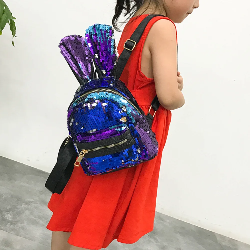 Bagpack для женщин 2018 3 шт. Студент Дети рюкзаки с пайетками + Drawstring сумка mochilas mujer 2018 8,875