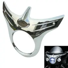 Superior cromo Rodada Moldura Do Farol Carenagem Superior Para Indian 15-18 Roadmaster Clássico 17 Chieftain Dark Horse Motocicleta