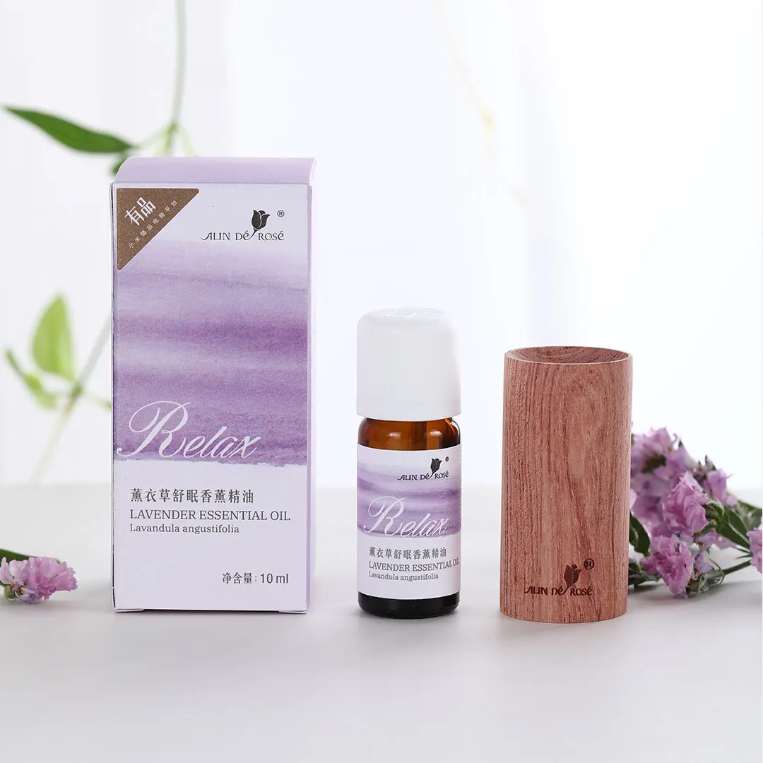 

Natural Bulgarian Lavender Sleeping Essential Oil Aromatherapy Relax with Wood Diffuser for Skin Care Spa Toiletry Kits