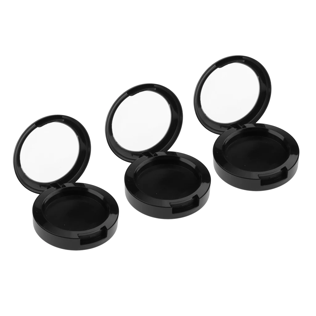 3pcs Empty Powder Case Makeup Blush Box DIY Cosmetic Container with Clear Lid Makeup Tools Kits Accessories