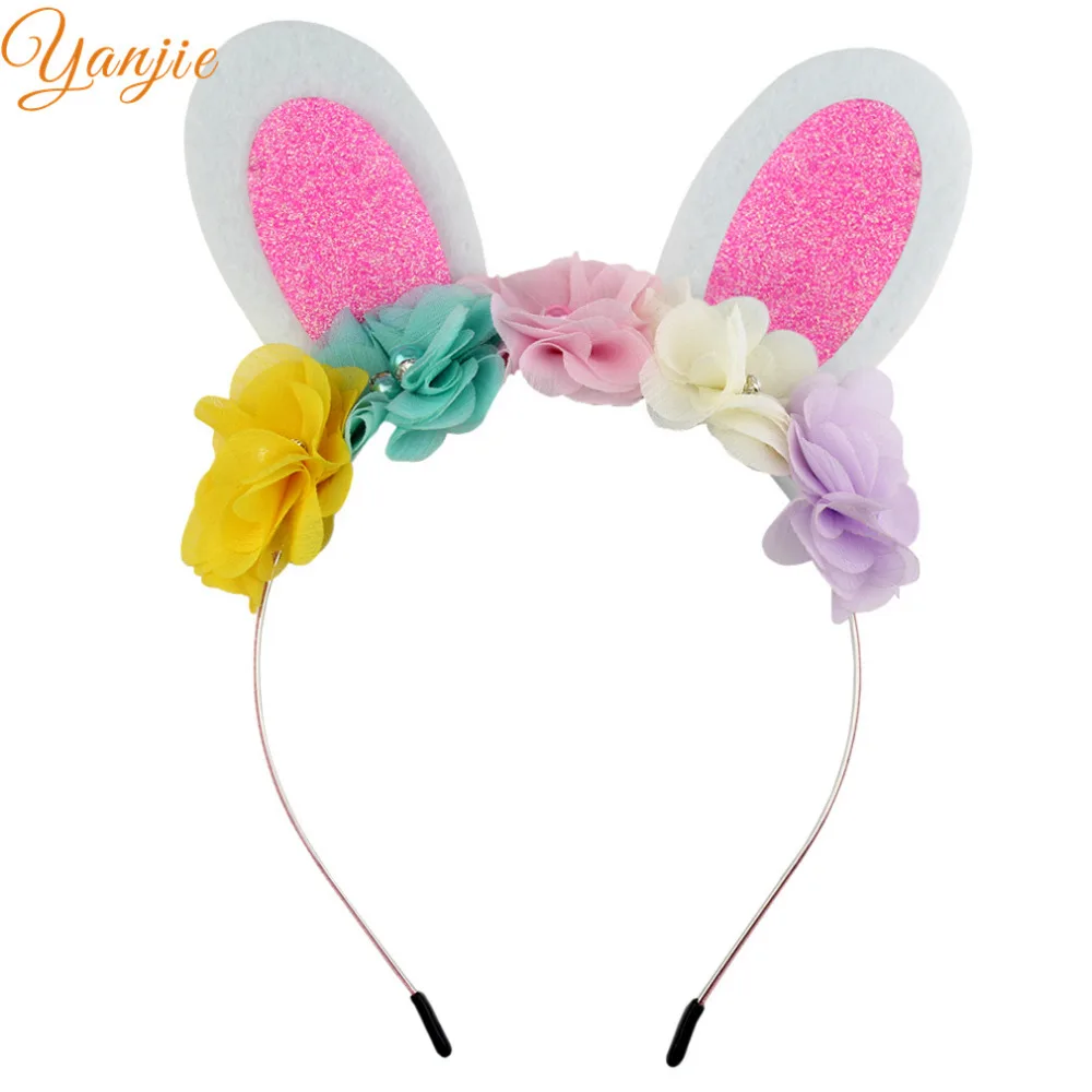Buy Easter Headband Girls 2019 Chiffon Flowers