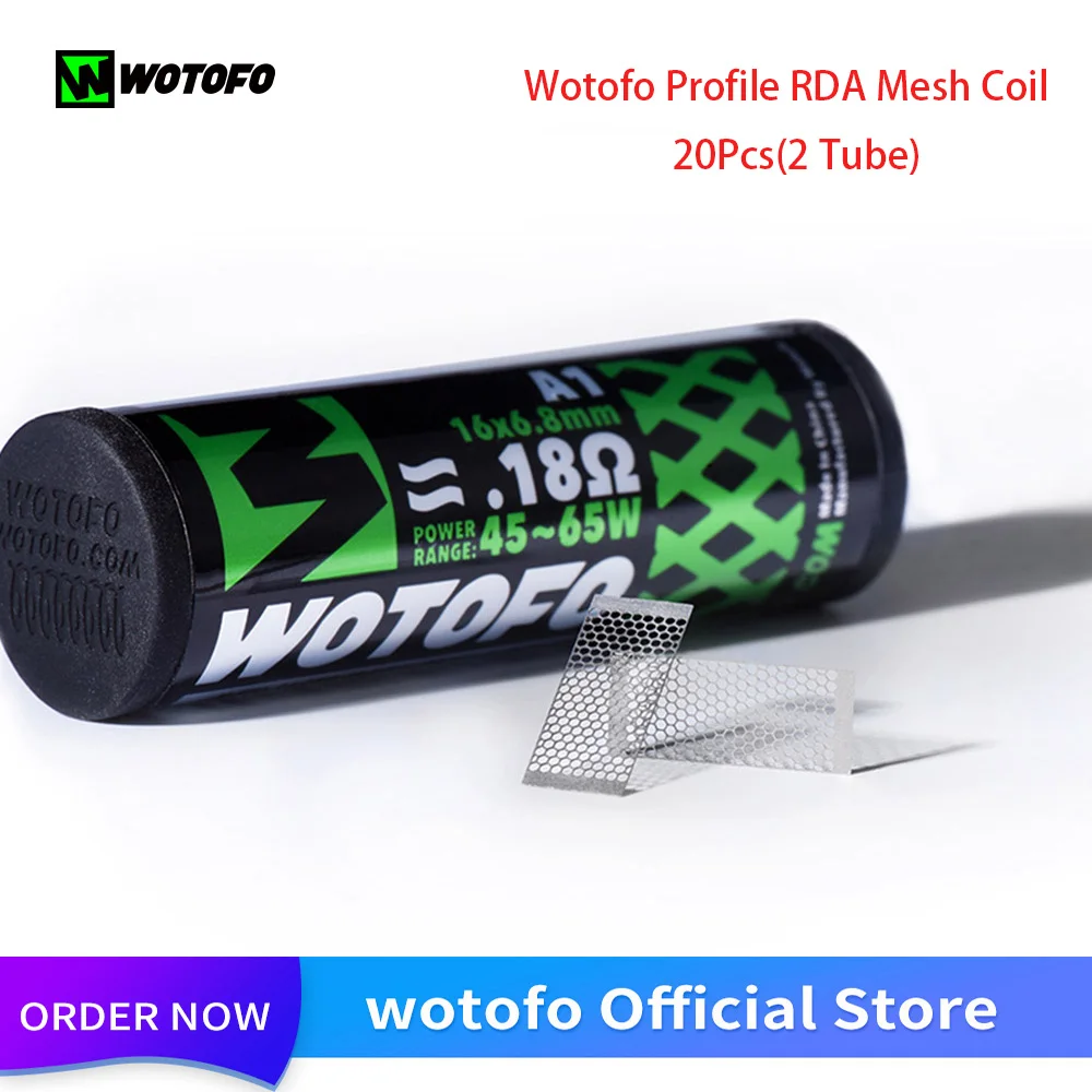 

20pcs Original Wotofo Profile RDA Mesh Prebuild Wire 0.18ohm Coil Rebuildable Mesh Core Head Coils For Profile RDA Vape Tank