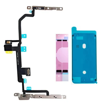 

3pcs/set for IPhone 8 8 Plus Power Volume Button Mute Switch Flash Light Flex Cable + battery sticker + waterproof sticker
