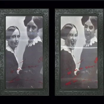 

Halloween Horror 3D Changing Face Photo Frame Bar Haunted House Decorative Painting Frame Props Hallowmas Party Supplies