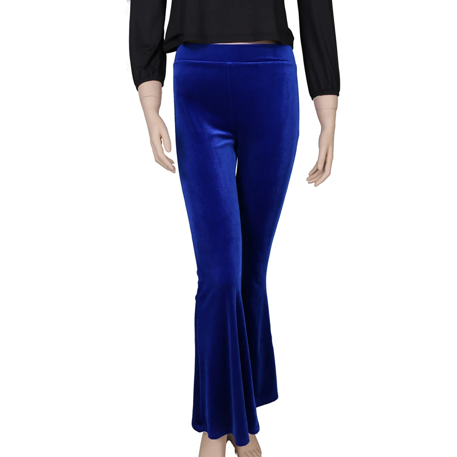 2017-Womens-Hot-Winter-Plus-Size-High-Quality-Solid-Sexy-Mid-Waist-Blue-Long-Velvet