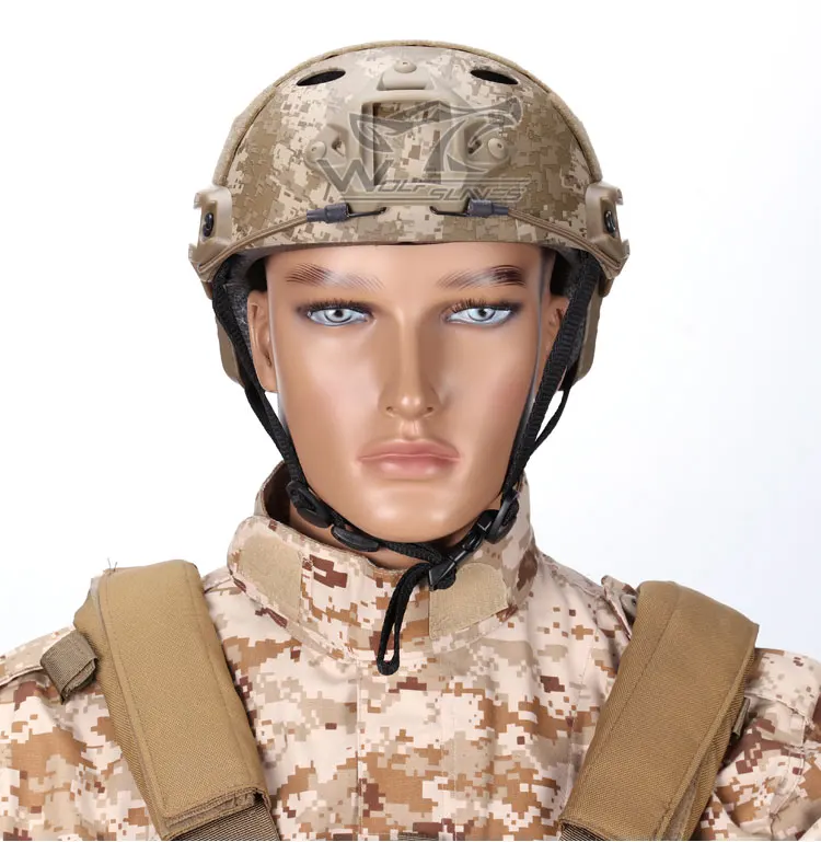 БЫСТРО Тактический шлем Военная Униформа PJ версия Airsoft Шлем Пейнтбол защиты головы Wargame головы Шестерни Принадлежности для охоты