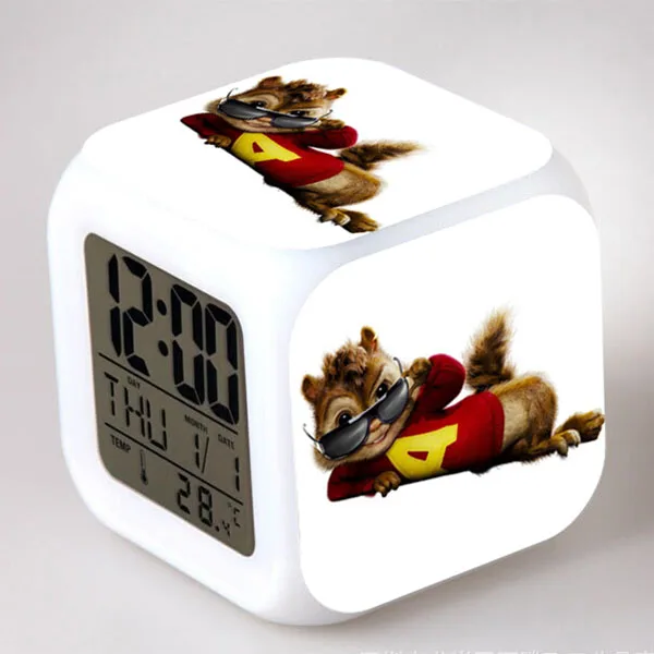 Alvin and the Chipmunks Luminous Alarm Clocks Movie Cartoon The Road