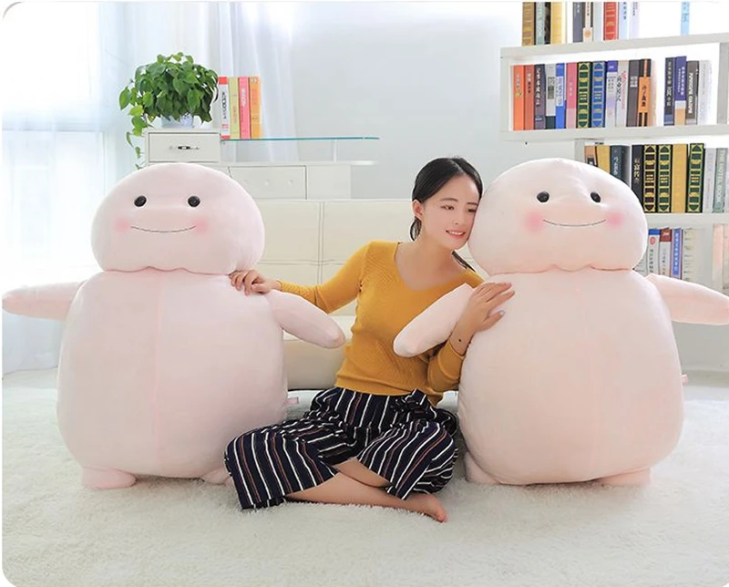  Dorimytrader Big Soft Lovely Smiling White Bear Plush Toy Cuddly Stuffed Pop Fashion Fat Dolls Pillow 100cm 39inch 3 Colors DY61968(17)