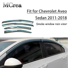MCrea 4 шт. автомобильный Стайлинг Дымовое окно солнцезащитный дождевой козырек дефлектор защита для Chevrolet Aveo Sedan 2011- аксессуары
