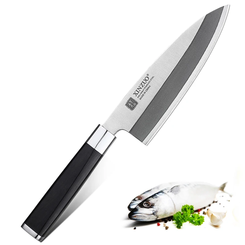 XINZUO, профессиональный Филейный нож 270 мм, японский кухонный нож шеф-повара, X9Cr18MoV, стальные ножи сашими для суши, лосося, подарочная коробка - Цвет: 180mm Gyuto Knife