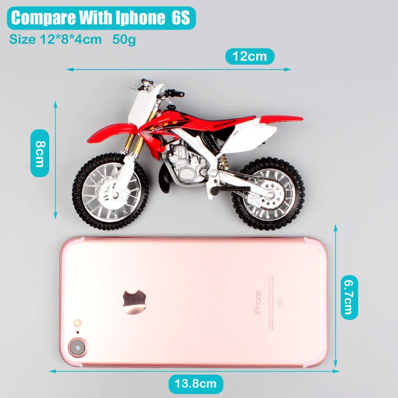 Kopen 1 18 schaal Welly Honda CR250R 250 Motocross fietsen Enduro dirt motorcycle Diecast model miniaturen auto Speelgoed cadeau voor kid s