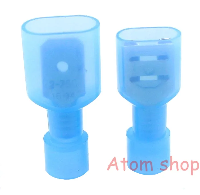 

100PCS 50set Nylon male and female all insulated terminals FDFN (MDFN) 2-250 cold pressed ends tm