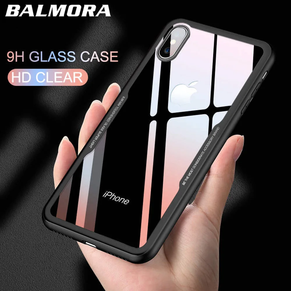 Чехол для телефона из закаленного стекла BALMORA iPhone 7 8 Plus прозрачный защитный