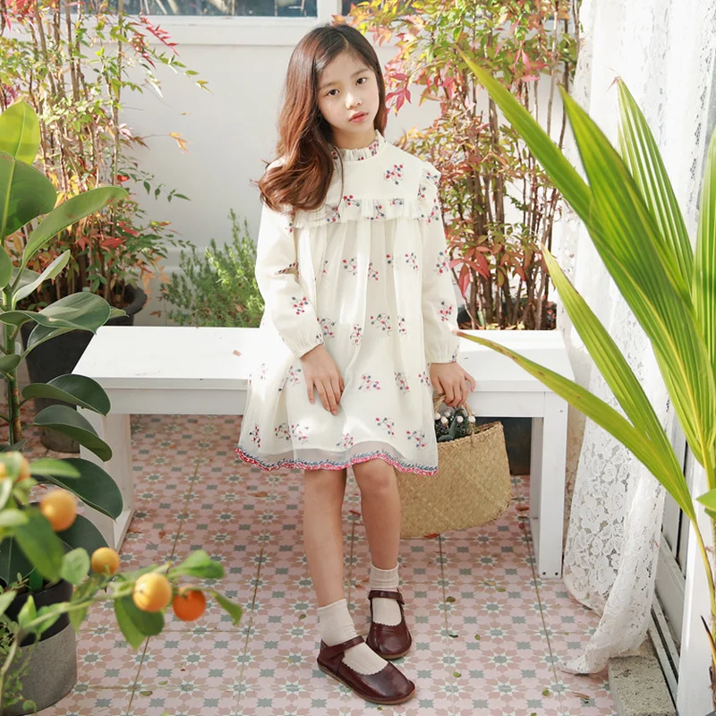 

Brand Baby Princess Dress Kids Summer Clothes Girls Dress Children Floral Dress Embroidered New 2019 Toddler Mesh Dress,#3885