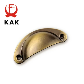 

KAK 4PCS Bronze Metal Handles 50x20mm ZAKKA Box Pulls Mini Drawer Knobs Shell Cabinet Handle Antique Brass Furniture Handle