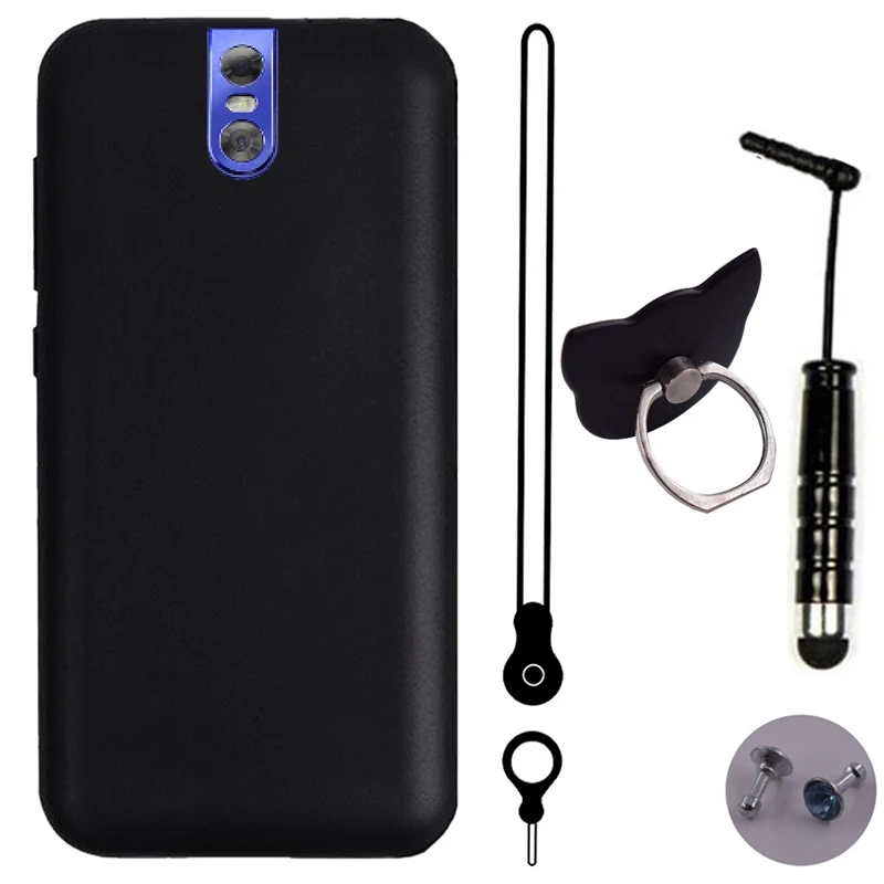 

iTien Protection Cover Case For Doogee bl7000 5.5 inch Lanyard Ring Pen TPU Silicone Shell Etui Skin