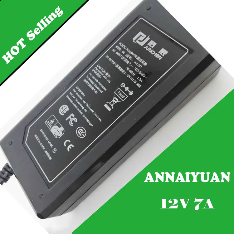 

Free shipping 84W switching power suppply 12V 7A switching power adapter 12V 7A power adapter 84W AC/DC laptop power adapter