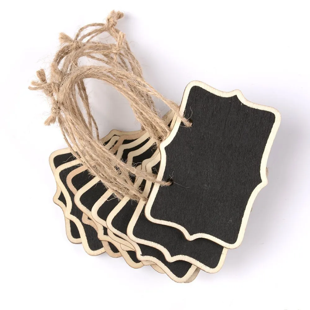 

wholesale Mini Place Cards Hanging Blackboard Double Sided Chalkboard Wedding Party Table Number Place Tag Rectangular