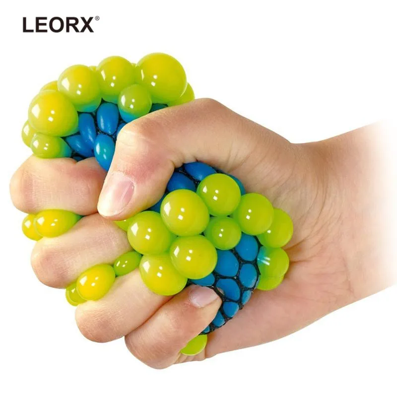 

Funny Anti-Stress Squishy Mesh Ball Grape Squeeze Sensory Fruity Toys Novelty In Sensory Kids & Adults Play Vent Toys Gags Gift