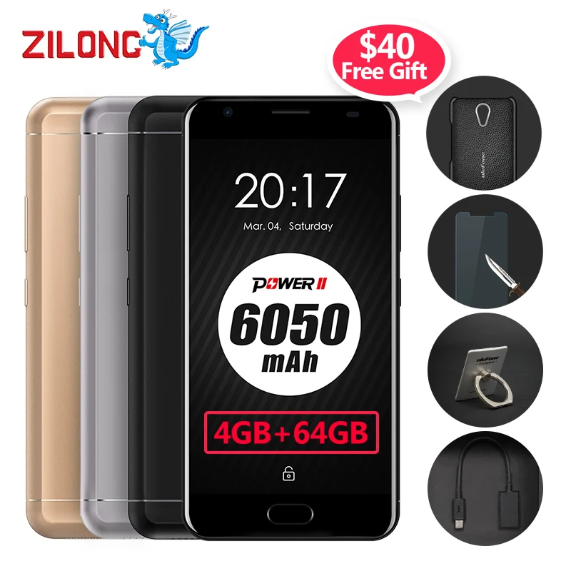 Ulefone Мощность 2 mt6750t восемь ядер сотовый телефон Android 7 0 5 дюймов мобильного