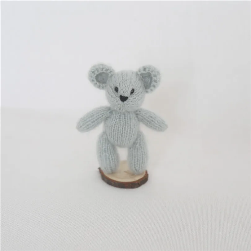 Новорожденный плюшевый мишка игрушка реквизит для фотосессии вязанный ангольский плюшевый кролик Детский плюшевый мишка игрушка для фотосессии