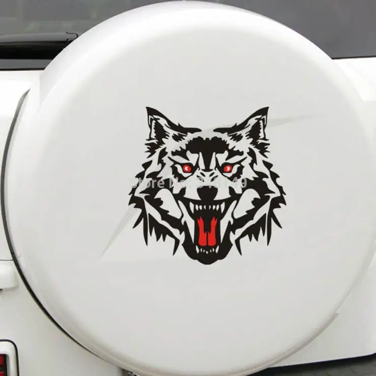 

Aliauto Car Styling Wolf Head Car Sticker/Decals Motorcycel reflective sticker Car Cover For Chevrolet Cruze Ford Focus vw mazda