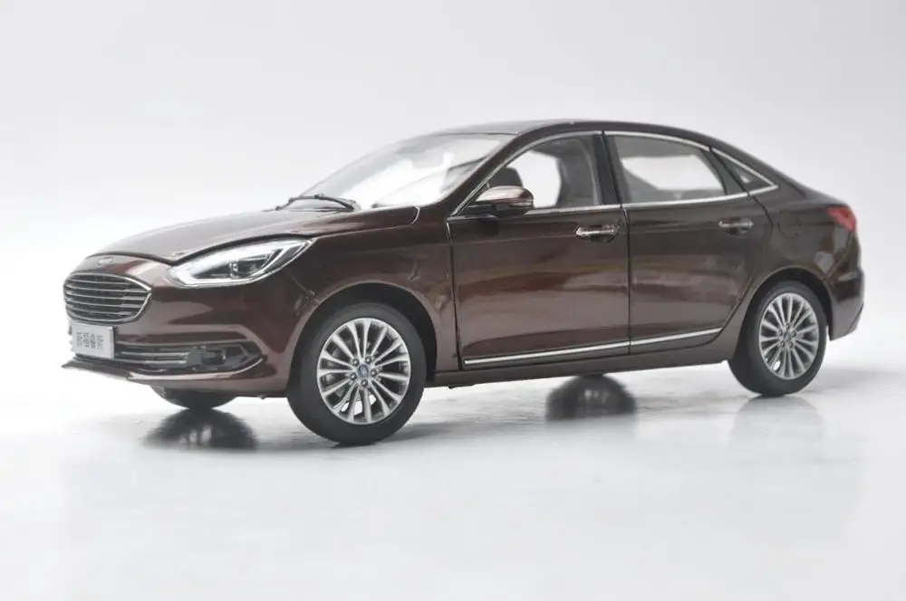 1:18 литая модель для Ford New ESCORT 2019 коричневый седан игрушечный автомобиль из сплава