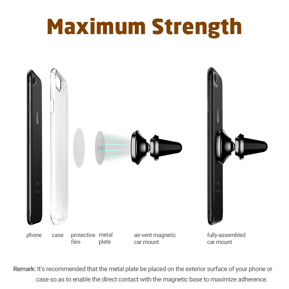 Универсальный автомобильный держатель для телефона с магнитной наклейкой ESR, держатель для телефона с возможностью поворота на 360 градусов, мультиугол обзора для iPhone X 8 Plus Redmi