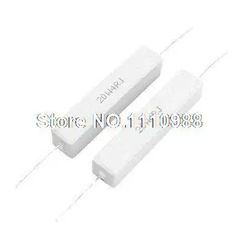 

2 Pcs Rectangle Shape 5% 4 Ohm Radial Lead Ceramic Cement Resistors 20W