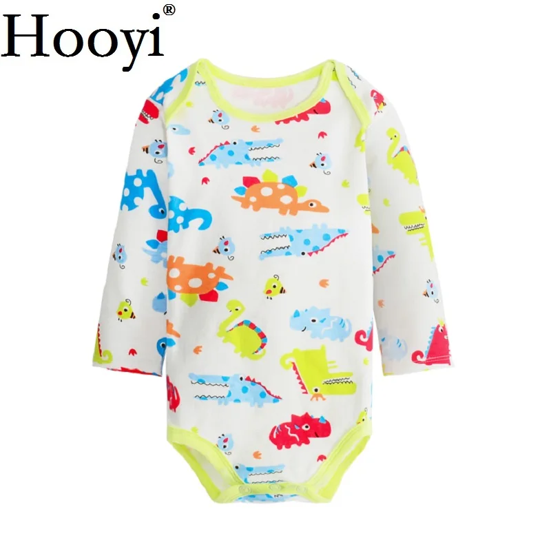 

2018 Newborn Bodysuits Long Sleeve Baby Boy Clothes Dinosaur Jumpsuit Clothing Babywear 100% Cotton Animal Cartoon Pajamas Suit