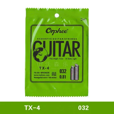 

10pcs Orphee TX620-4 Phosphor Bronze Green Ball-end Fourth 4-th D Acoustic Guitar Strings .032 inch