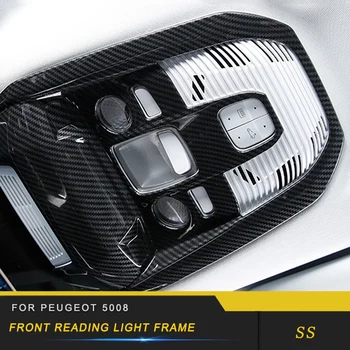 

Auto Car-styling front reading light frame trim Sticker Cover Interior Accessories For peugeot 5008