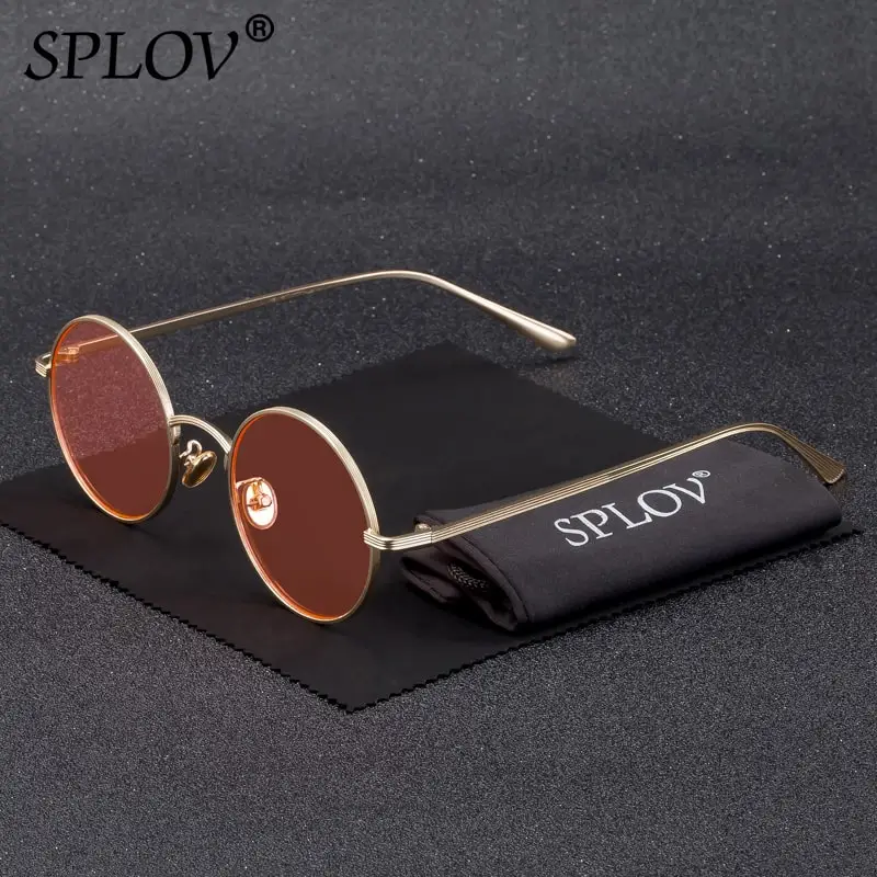 SPLOV Vintage Men Sunglasses Women Retro Punk Style Round Metal Frame Colorful Lens Sun Glasses Fashion Eyewear Gafas sol mujer coach sunglasses Sunglasses