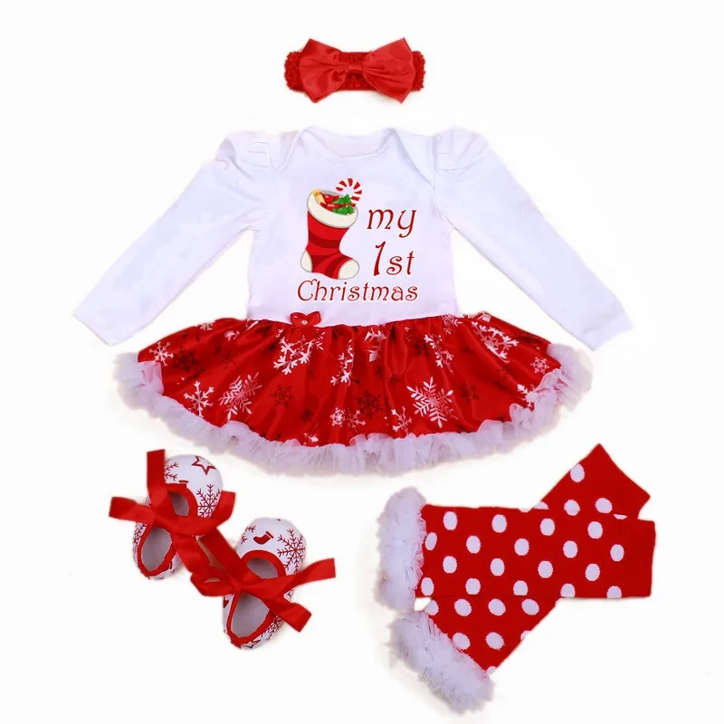 

Christmas Baby Costumes Clothes Infant Toddler Girls First Christmas Outfits Newborn Christmas Romper clothing Set birthday gift