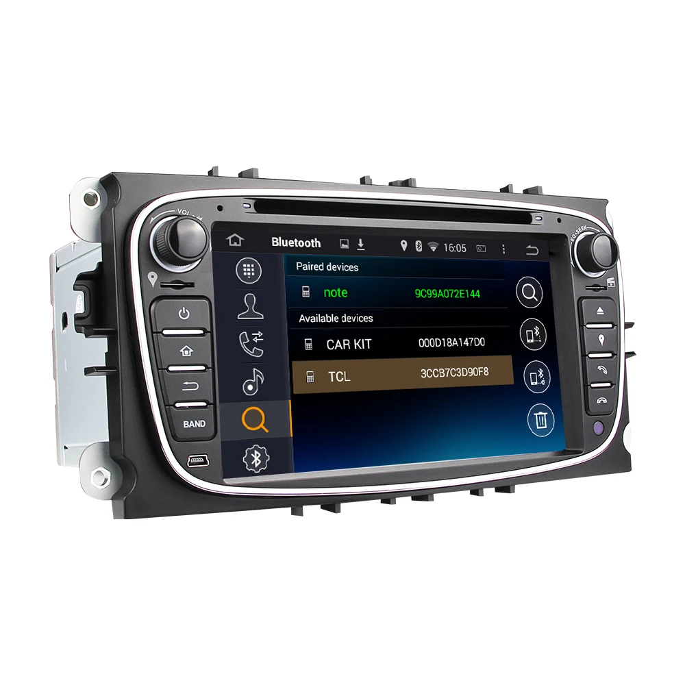 Cheap 1024*600 Android 5.1.1 Black Color 7 Inch Car DVD Player For FORD/Focus/S-MAX/Mondeo/C-MAX/Galaxy Wifi GPS NaviRadio Support DAB 3