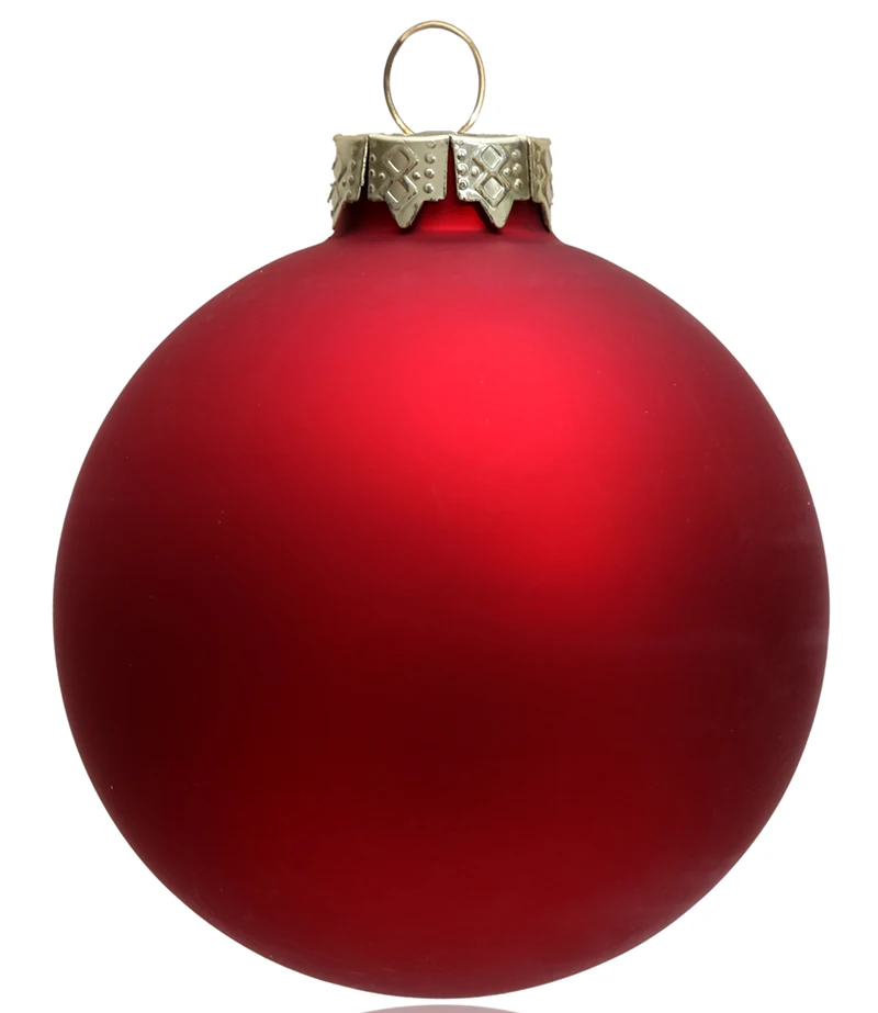 

Promotion - Home Event Party Ornaments Christmas Xmas Tree Glass Bauble Decoration 80mm Burgundy Ball Ornament -Matte, 5/Pack