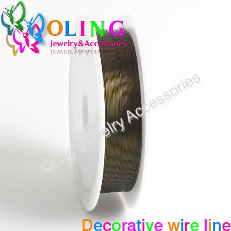 OlingArt 0.4MM 12M/Roll Wire Line Mixed Multicolor Plated Beaded Crafts DIY Choker Bracelet Necklace Jewelry Making OlingArt 0.4MM 12M/Roll Wire Line Mixed Multicolor Plated Beaded Crafts DIY Choker Bracelet Necklace Jewelry Making