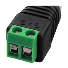 5 Packs 4 pcs RCA Plug to AV Connector CCTV Screw Connector Balun Black Green