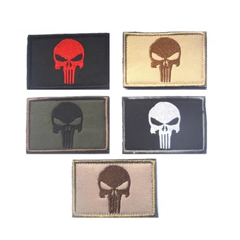 

10pcs/lot 3D embroidery patches Loops and hook The punisher patches badges Flag of the United States U.S.A Idaho state patch