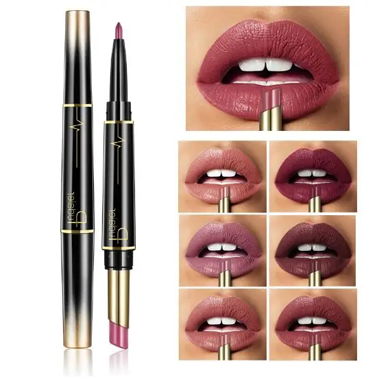 

Pudaier 16 Colors Double Ended Lipstick Lip Pencil Combination Waterproof Makeup Long Lasting Beauty Half Matte Lip Stick