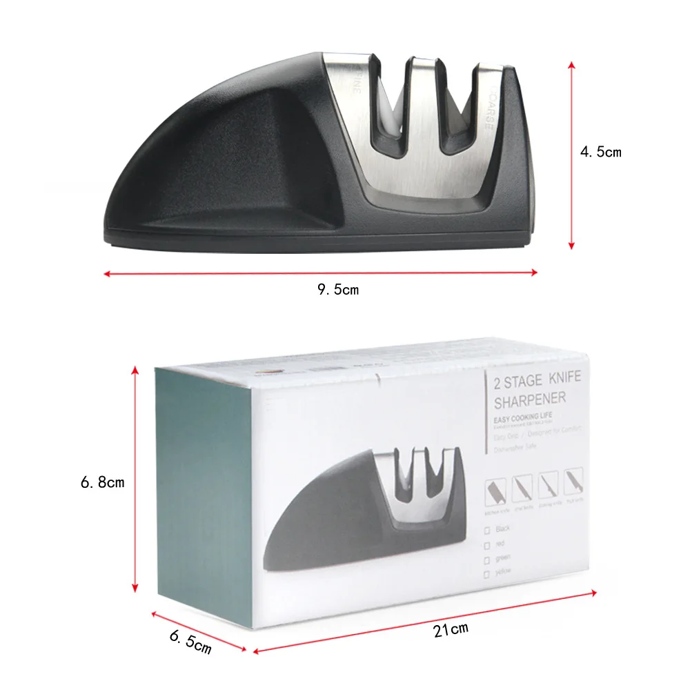 

Two-stage sharpener multifunctional ceramic knife chopper diamond angle fast sharpener kitchen knife sharpener diamond whetstone