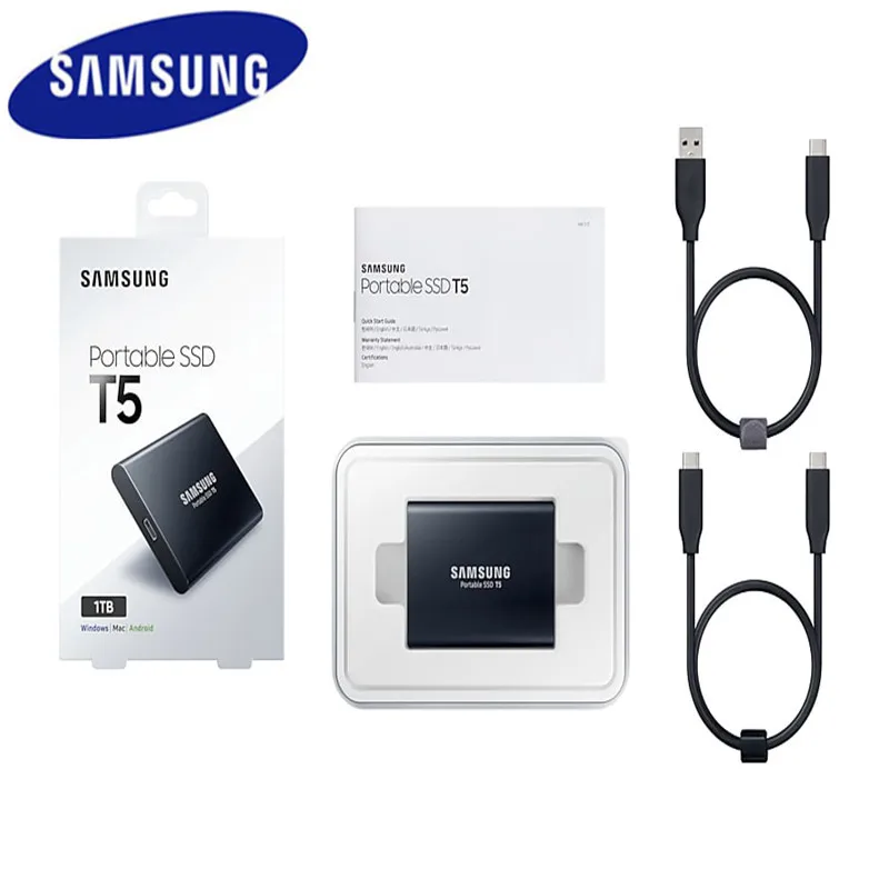 Samsung T5 бренд внешний Ssd T5 Usb3.1 портативный Ssd 250gb 500gb 1 ТБ 2t привод внешние твердотельные накопители для ноутбуков