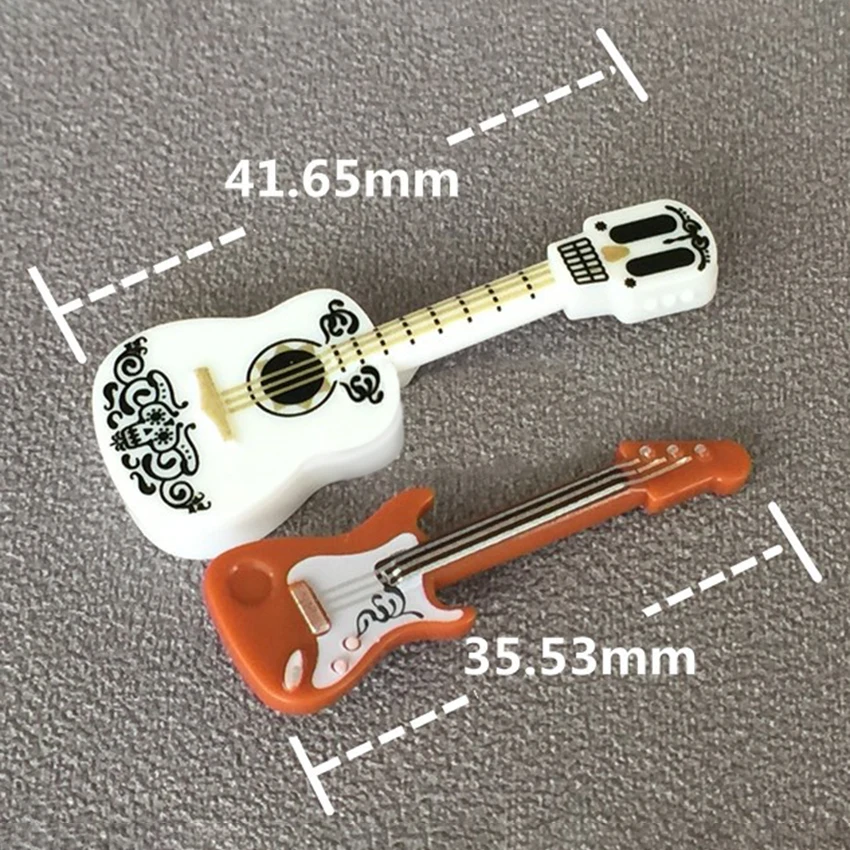 5pcsset Legoingly Guitar Bass Block Toy for Figure Player Accessories City Building Blocks kits Educational Toys for Children (5)