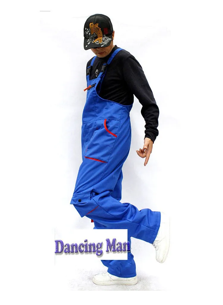 CCGK bib overalls men work coveralls repairman strap jumpsuits pants sleeveless wear-resistance working uniforms plus size S-3XL (10)