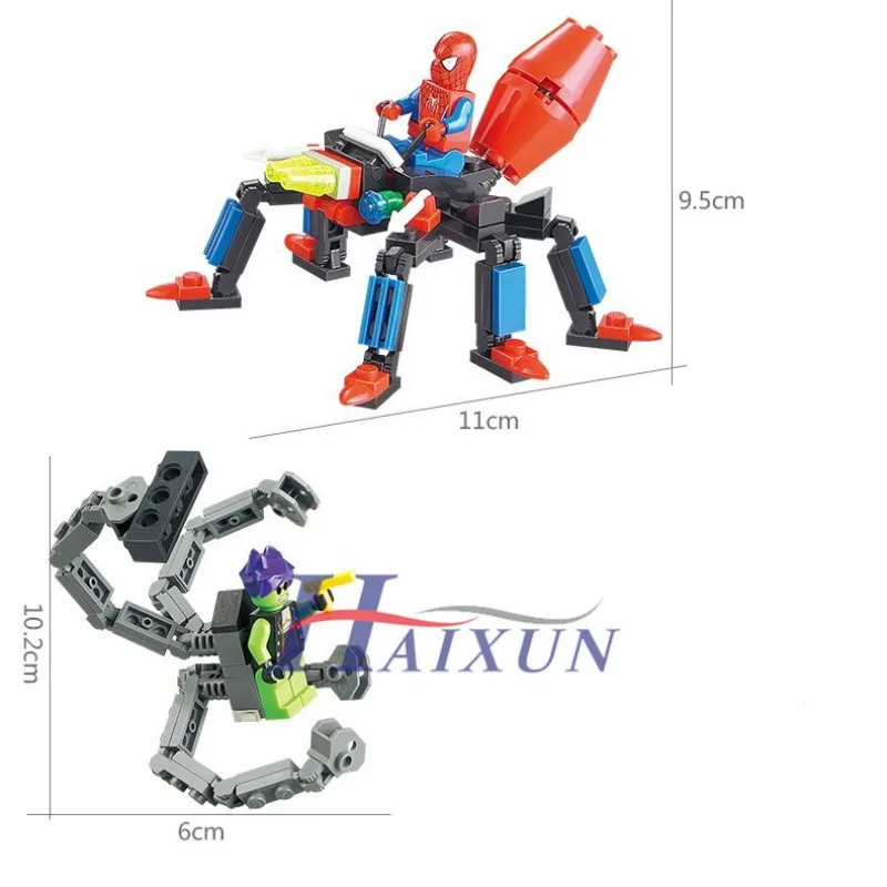 KAZI-87004-Spiderman-VS-Green-Monsters-143Pcs-Models-Building-Blocks-Sets-Bricks-Educational-Assembling-Mini-Figure