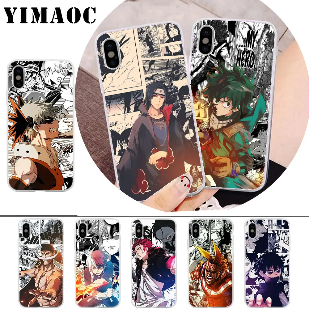 

YIMAOC Japan Anime My Hero Academia One Piece Soft Silicone Case for iPhone X r s Xr Xs Max 8 7 6S 6 Plus 5 5s SE