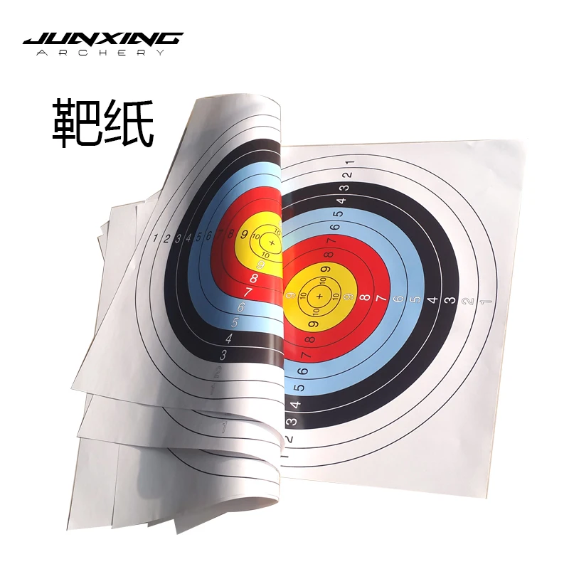

10pcs 60*60 cm/40*40 cm Archery Target Paper Bow Hunting Archery Kit Standard Full Ring Single Spot Recurve Bow Shooting