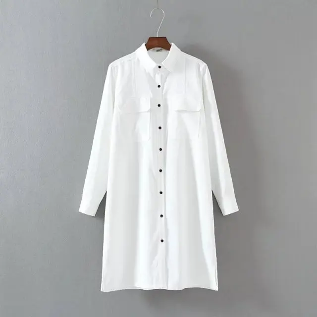 Весенняя Вельветовая ткань женская одежда одноцветная модная женская длинная рубашка стиль свободные винтажные рубашки с отложным воротником - Цвет: white