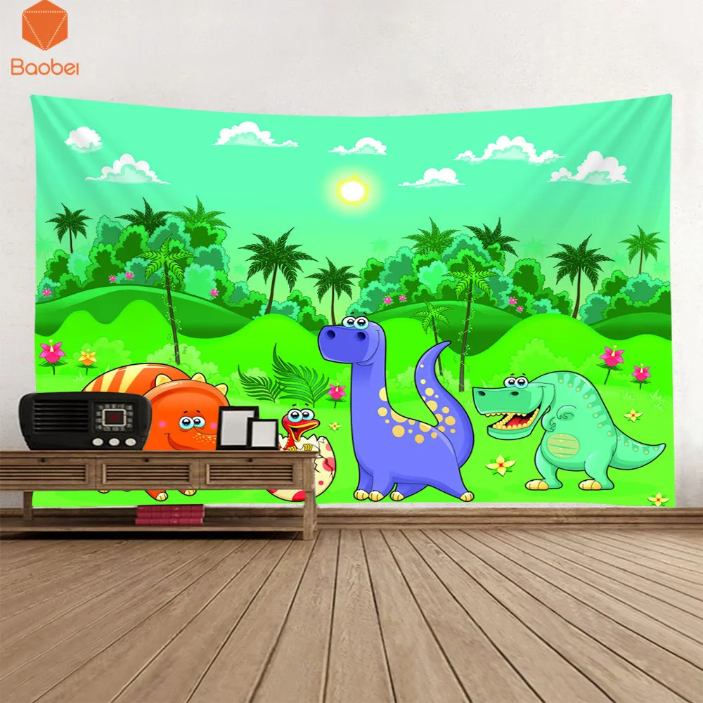 3D dinosaur Zoo Wall Hanging Tapestry Bedspread Beach Towel Home Room