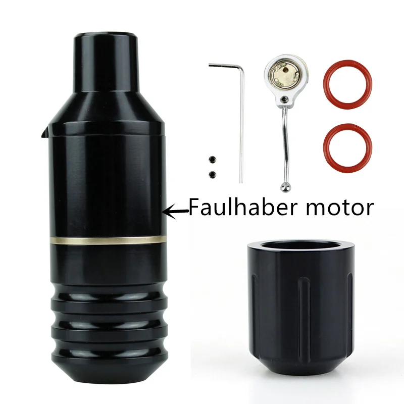 

New! Tattoo Pen Short pen Machine German Faulhaber Motor Tattoo Machine with 2 heads DC interface Free Shipping